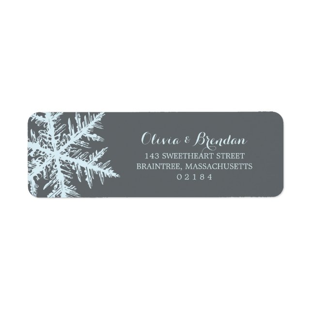 Winter Frost Snowflakes | Return Address (Front)