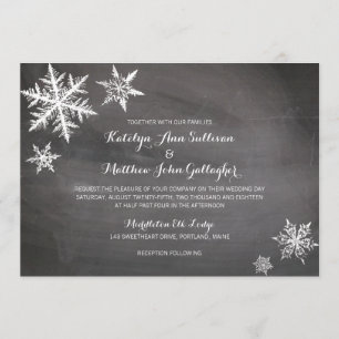 Winter Frost Snowflakes   Wedding Invitation