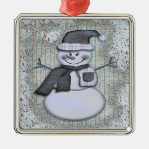 Winter Frost Snowman Metal Tree Decoration
