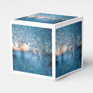Winter Frosted Glass Window Favour Box