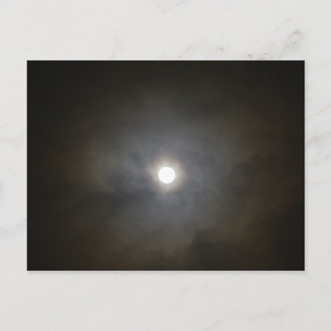 Winter Full Moon Postcard (Front)