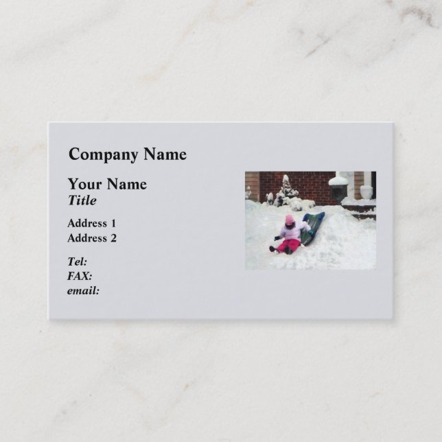 Winter Fun Business Card (Front)