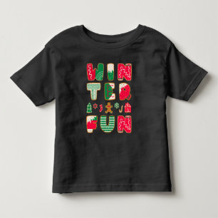 Winter Fun Christmas Cookies Red Green Holiday Toddler T-Shirt