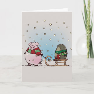 Winter fun holiday card