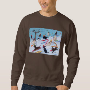 Winter Fun Skiing Labradors Sweatshirt