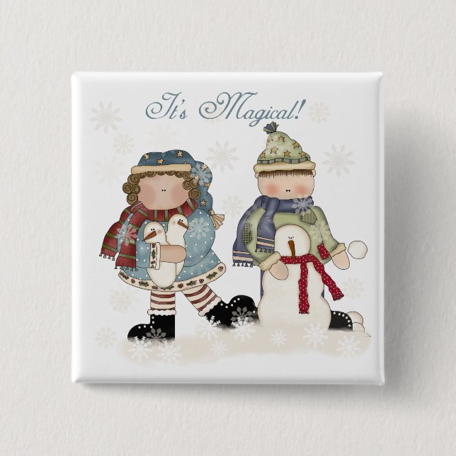 Winter Fun T-shirts and gifts 15 Cm Square Badge (Front)