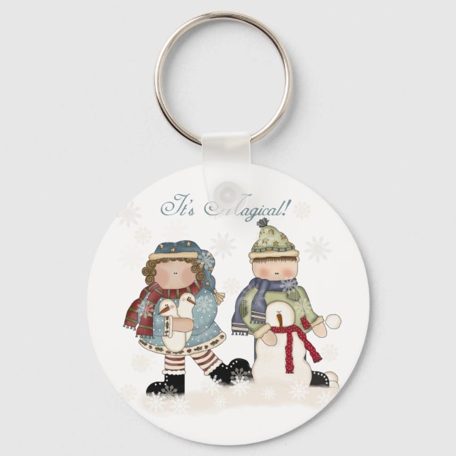 Winter Fun T-shirts and gifts Key Ring (Front)