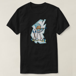 Winter Games Biathlon Athlete Anime Illustration T-Shirt