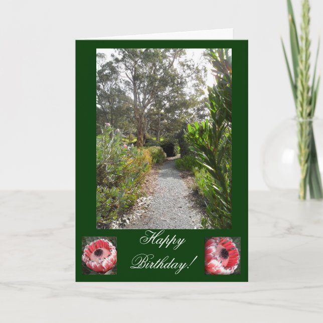 Winter Garden Birthday Card (Front)