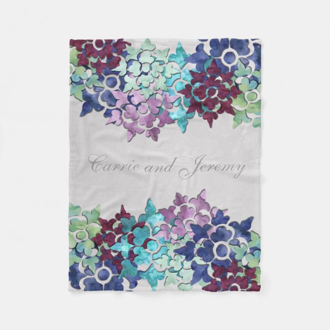 Winter Garden Fleece Blanket (Front)