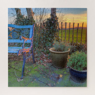Winter Garden in Sunset Jigsaw Puzzle