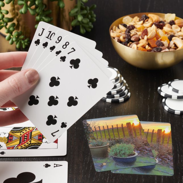 Winter Garden in Sunset Playing Cards (In Situ)