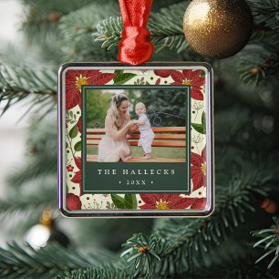 Winter Garden   Personalised Photo Metal Tree Decoration