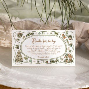 Winter Gender Neutral Baby Shower Books For Baby Enclosure Card