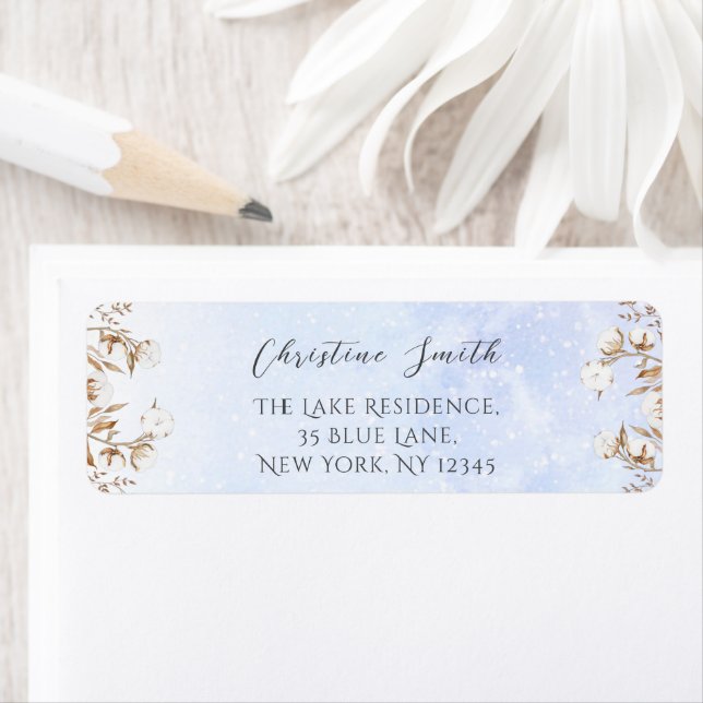 Winter Gender Neutral Baby Shower Return Address (Insitu)