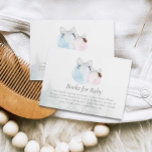 Winter Gender Reveal Books for Baby Enclosure Card<br><div class="desc">Elegant Christmas Gender Reveal Books for Baby. Click the "Customise Further" button to edit. Matching items in our store Cava party design</div>