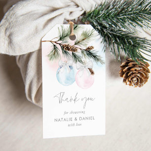 Winter Gender Reveal Thank you Tag