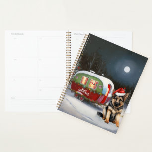 Winter German Shepherd Caravan Christmas Adventure Planner