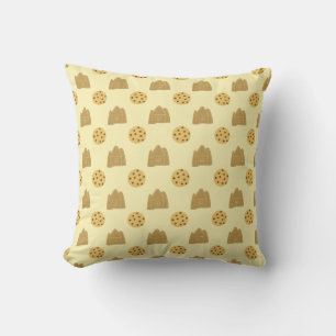 winter gingerbead choco cookie pattern   cushion