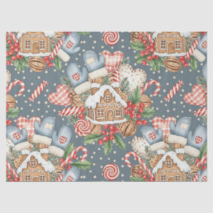 Winter Gingerbread Cottage - Mittens Tissue Paper