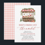 Winter Gingham Fresh Off The Market Bridal Shower Invitation<br><div class="desc">❄️ Celebrate love with festive farmhouse charm! This Winter “She’s Fresh Off the Market” bridal shower invitation features a rustic holiday market stand decorated with poinsettias, garlands, candy canes, and Christmas gifts, all framed by a classic red gingham background. 🎄❤️ Easy to customise with your shower details, this invitation is...</div>