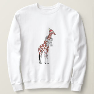 Winter giraffe plus sweatshirt