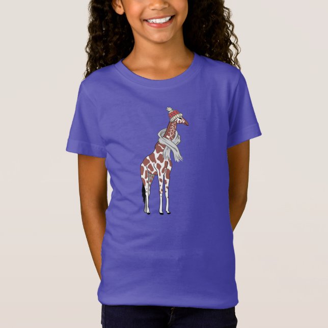 Winter giraffe T-Shirt (Front)