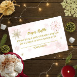 Winter Girl Baby Shower Diaper Raffle Enclosure Card<br><div class="desc">Adorable calligraphy with snowflakes,  winter-themed baby shower enclosure cards. Easy to personalised with your details. Check the collection to find matching items as enclosure cards.</div>
