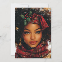 Winter Glow Afrocentric Queen – Holiday Art