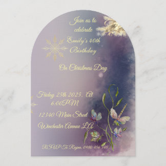 Winter Glow Birthday Flat Greeting Card