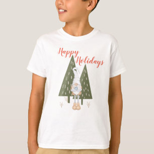 Winter Gnome Happy Holidays For Boy Matching T-Shirt