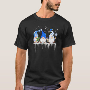 Winter Gnomies Xmas Blue Plaid Gnomes For Women Me T-Shirt