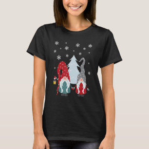 Winter Gnomies Xmas Blue Plaid Gnomes For Women Me T-Shirt