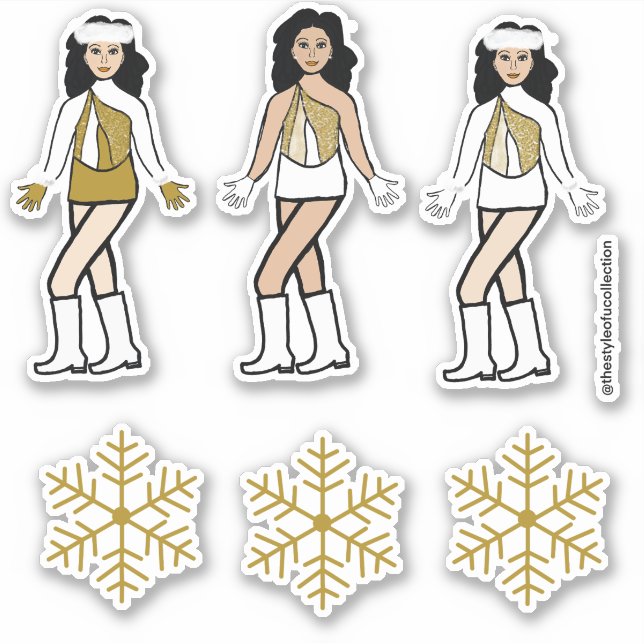 Winter Gold  Dancer Stickers #2 (Front)