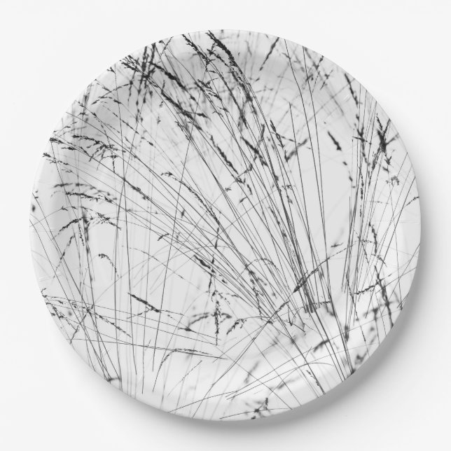 Winter Grass In Snow Paper Plate (Front)
