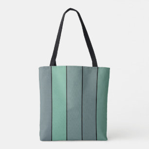 Winter Green And Gray Stripes On Watercolor Paper  Tote Bag