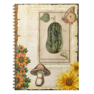 Winter Green Gourds Notebook
