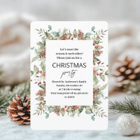 Winter Green Pine Cone Frame Christmas