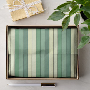 Winter Green Yellow Stripes On Watercolor Paper 