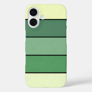 Winter Green Yellow Stripes On Watercolor Paper  iPhone 16 Case