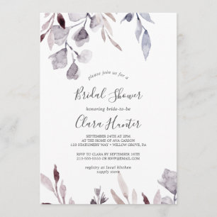 Winter Greenery Bridal Shower Invitation