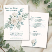 Winter Greenery Favourite Things Bridal Shower