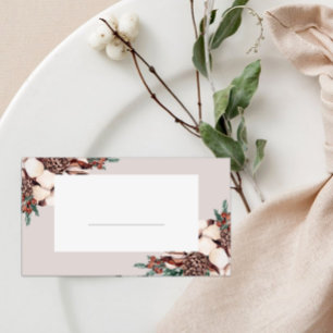 Winter Greenery Fill in Place Card