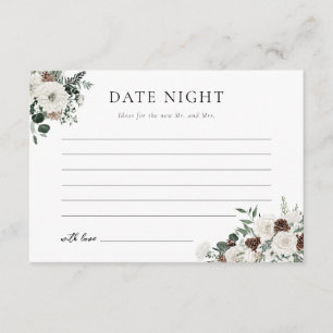 Winter Greenery Floral Date Night Ideas Enclosure Card