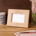 Winter Greenery Foliage Border Christmas Etched Frames<br><div class="desc">This personalised laser etched Christmas picture frame features an elegant border of winter greenery foliage etched into the wood frame. This lovely picture frame makes a perfect keepsake holiday gift.</div>