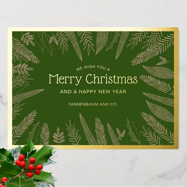 Winter Greenery Frame Merry Christmas Corporate (Creator Uploaded)