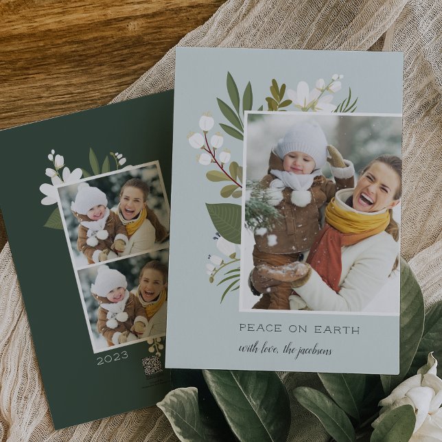 Winter Greenery | Holiday Photo Card (Creator Uploaded)