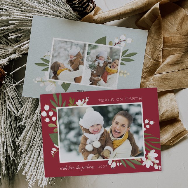 Winter Greenery | Holiday Photo Card (Creator Uploaded)