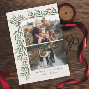 Winter Greenery Ivory 2 Photo Christmas