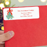 Winter Greenery Mistletoe Red Berries Christmas<br><div class="desc">Winter Greenery Mistletoe Red Berries Christmas Stationery Return Address Label.</div>